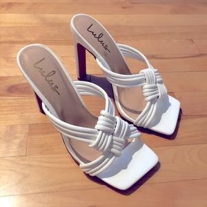 Lulus Alvana White Woven Sandal 7.5